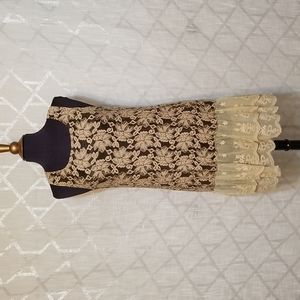 Fairy Lace Western Rancho Estancia  Dress Womens Size Small Sleeveless New